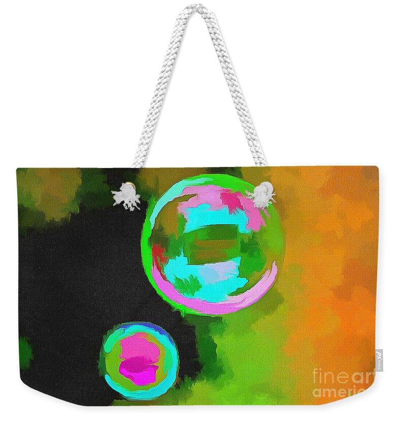 Bubbles Weekender Tote Bag featuring the digital art Bubbles by Humphrey Isselt