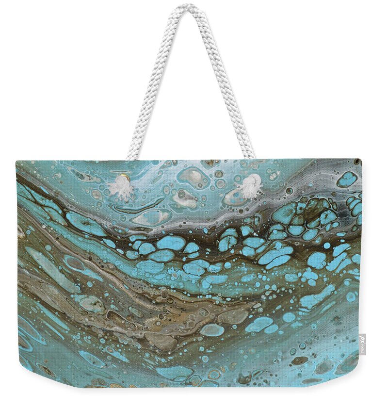 Spa Weekender Tote Bag featuring the painting Bubbles by Tamara Nelson