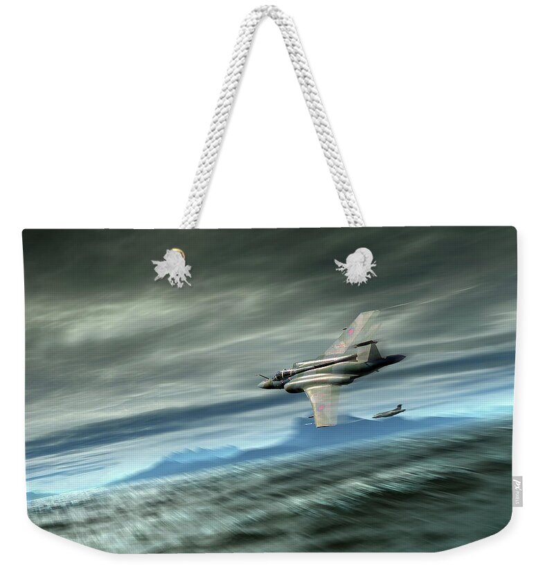 Blackburn Buccaneer Weekender Tote Bag featuring the digital art Buccaneer Raiders by Airpower Art