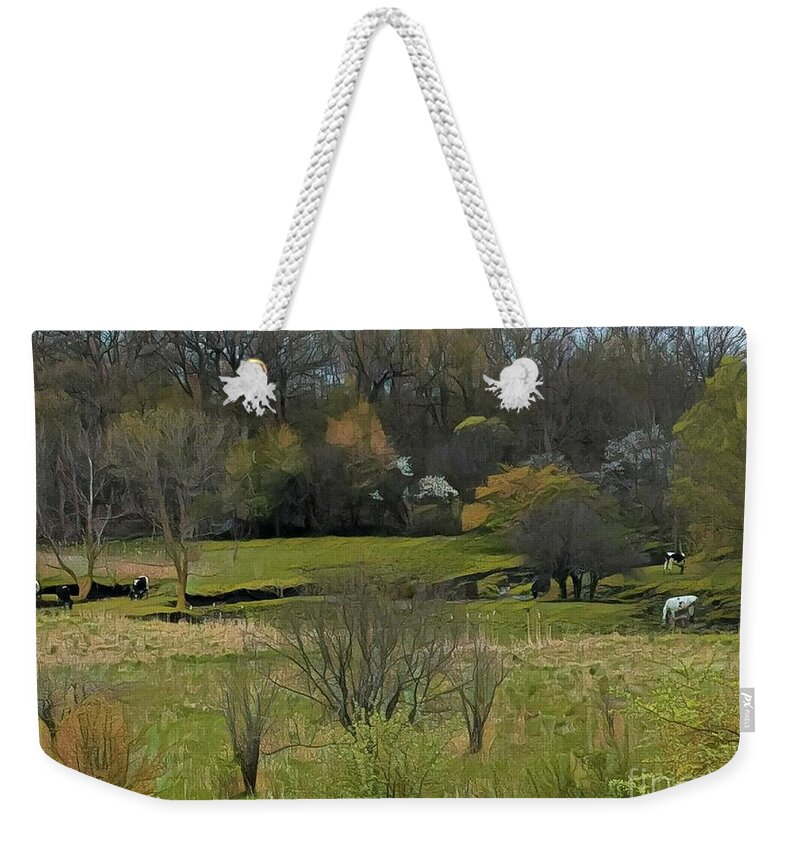 Landscape Weekender Tote Bag featuring the photograph Bucolic Wisconsin by Jodie Marie Anne Richardson Traugott     aka jm-ART