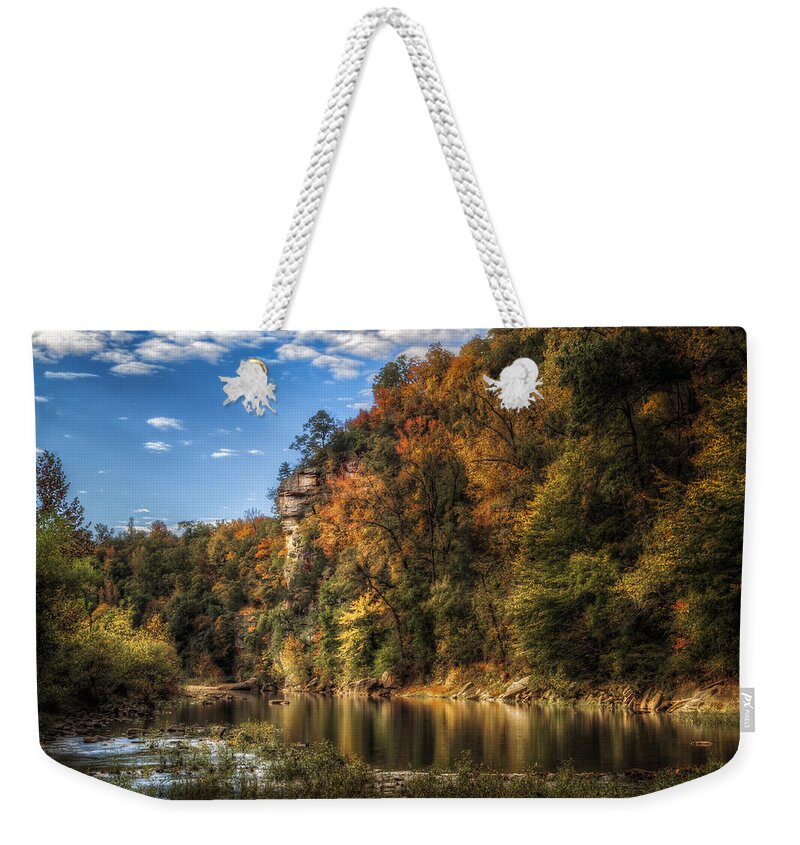 Buffalo Weekender Tote Bag featuring the photograph Buffalo National River by James Barber