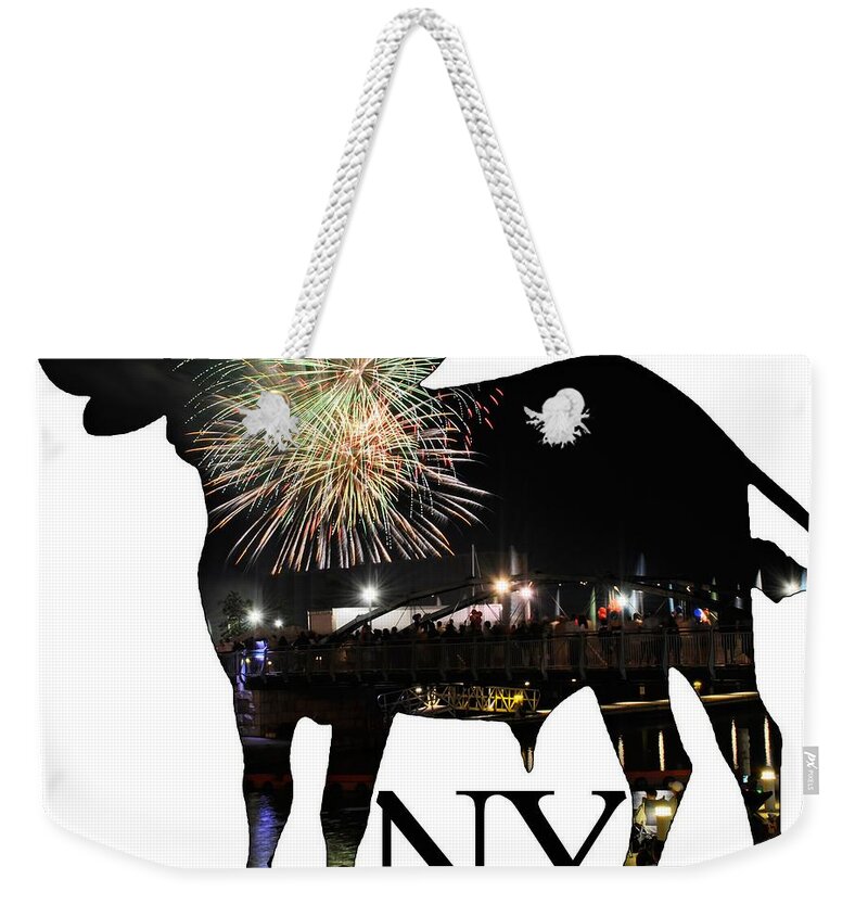Michael Frank Jr; Nikon; Hdr; Iphone Case; Iphone; Galaxy; Galaxy Case; Phone Case; Buffalo; Buffalo Ny; Buffalo Weekender Tote Bag featuring the photograph Buffalo NY Canalside 4th of July by Michael Frank Jr