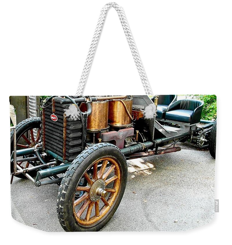 Oldtimer Weekender Tote Bag featuring the photograph Bugatti 1903 by Elisabeth Derichs