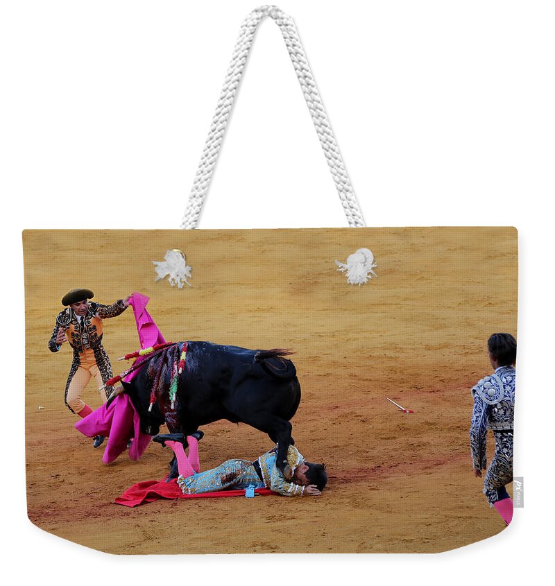 Bullfighting Weekender Tote Bag featuring the photograph Bullfighting 30 by Andrew Fare
