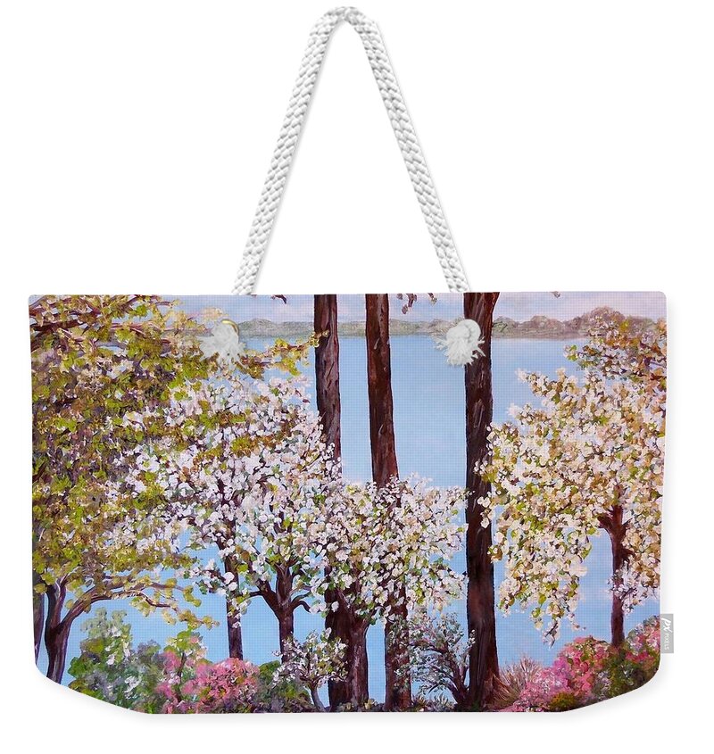 Savannah Weekender Tote Bag featuring the painting Savannah in Spring by Eloise Schneider Mote