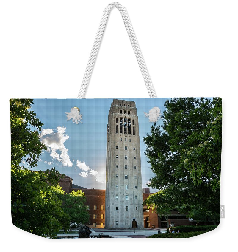 University Of Michigan Weekender Tote Bag featuring the photograph Burton Memorial Tower 2 University of Michigan by Pravin Sitaraman
