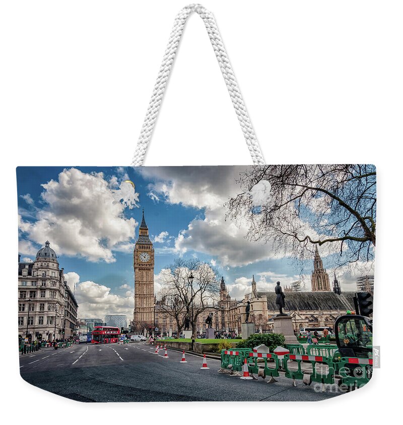 Ben Weekender Tote Bag featuring the photograph Busy road by Mariusz Talarek