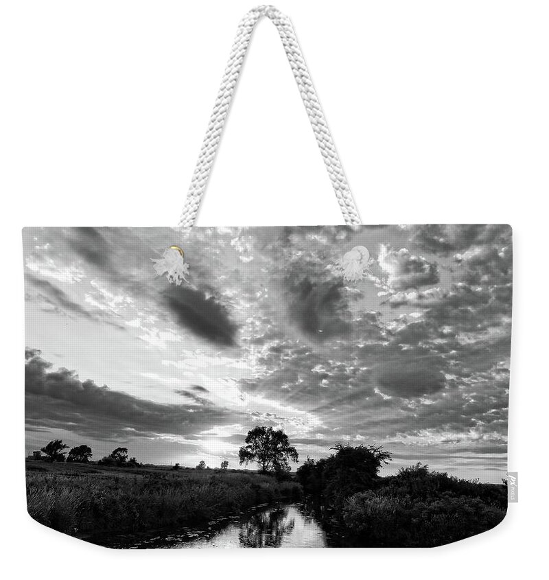 Sunset Weekender Tote Bag featuring the photograph Butler County Sunset BNW 2 by Bonfire Photography