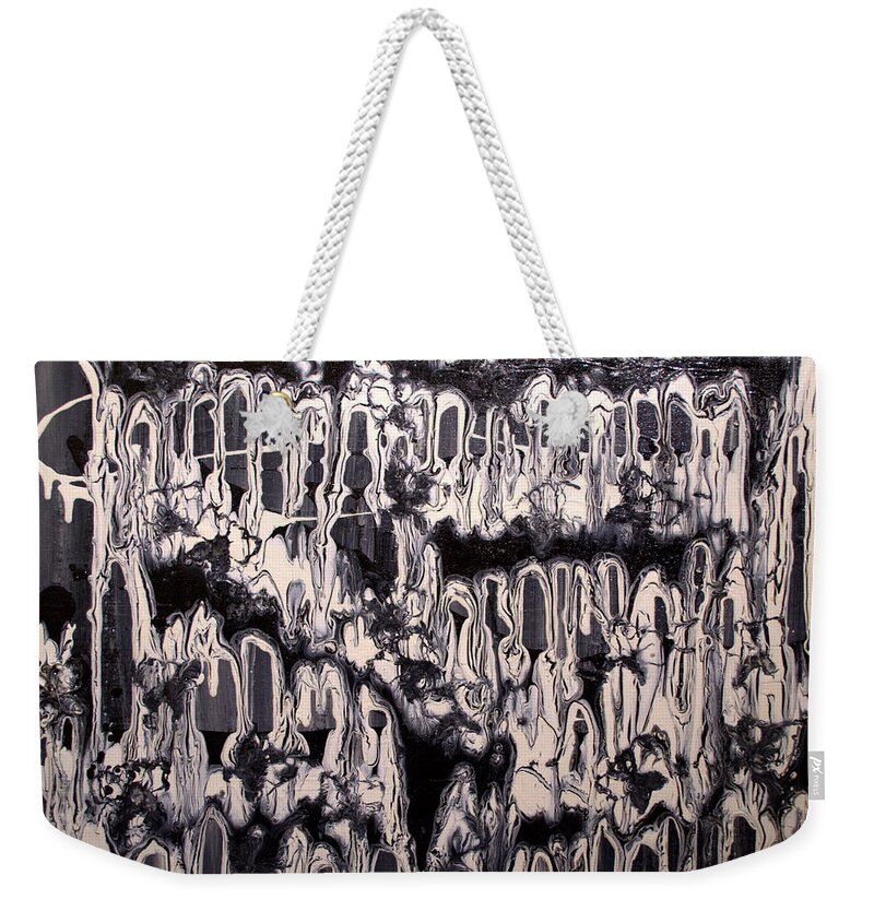 Abstract Weekender Tote Bag featuring the painting Butterfly Effect by Eric Wait