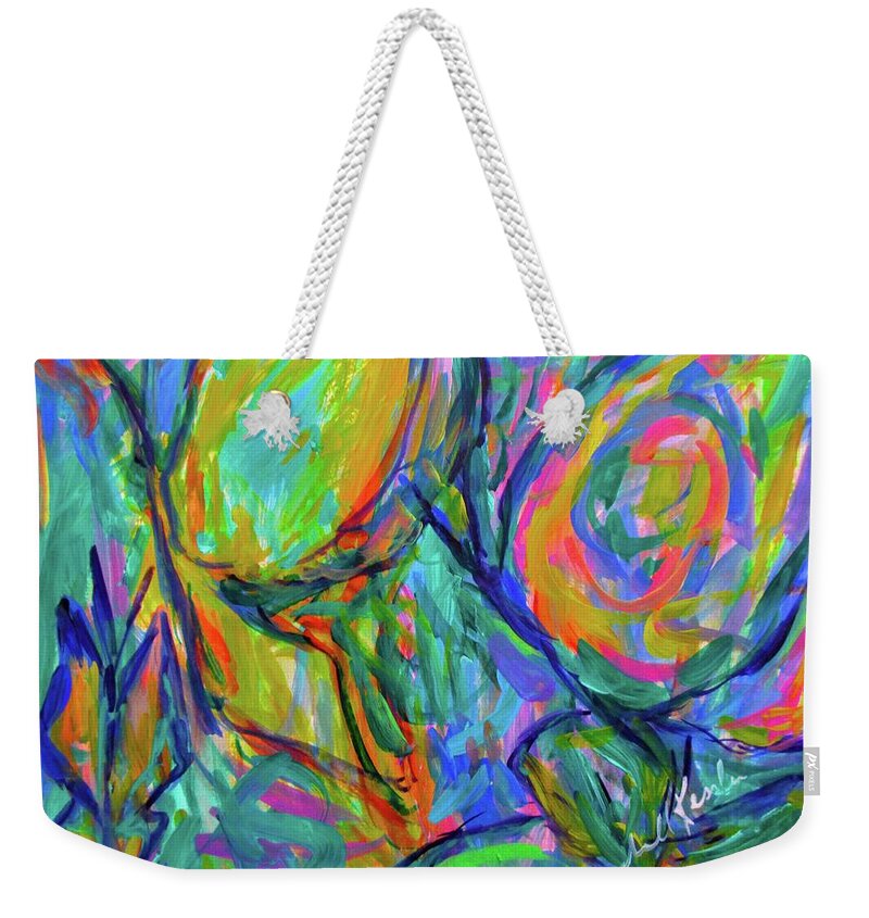 Butterflies Weekender Tote Bag featuring the painting Butterfly Mist Stage One by Kendall Kessler
