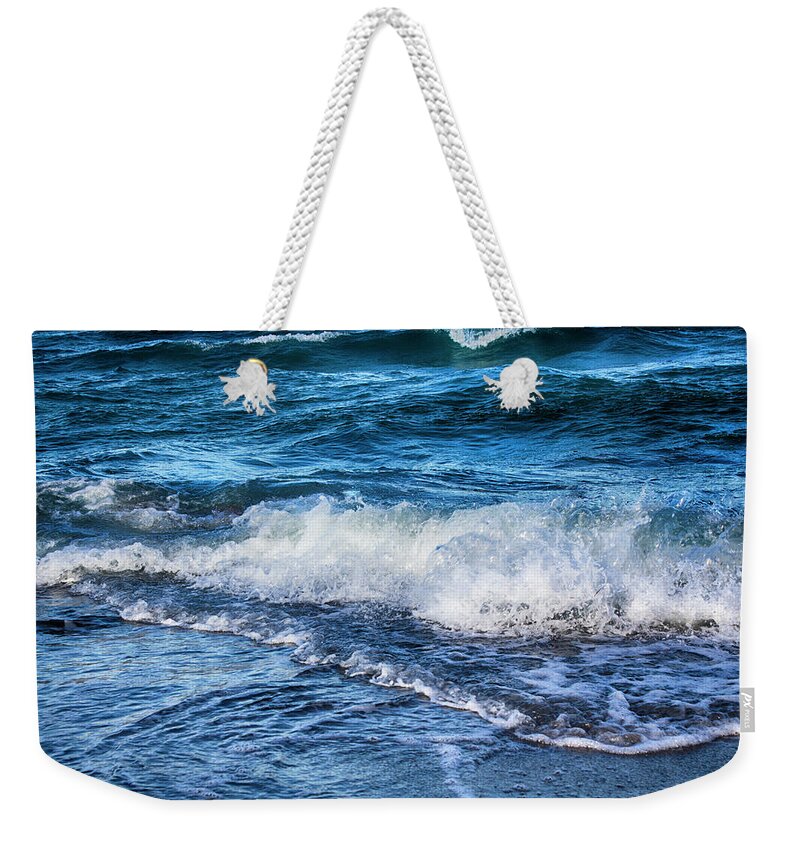 Water Weekender Tote Bag featuring the photograph By The Sea Series 04 by Carlos Diaz