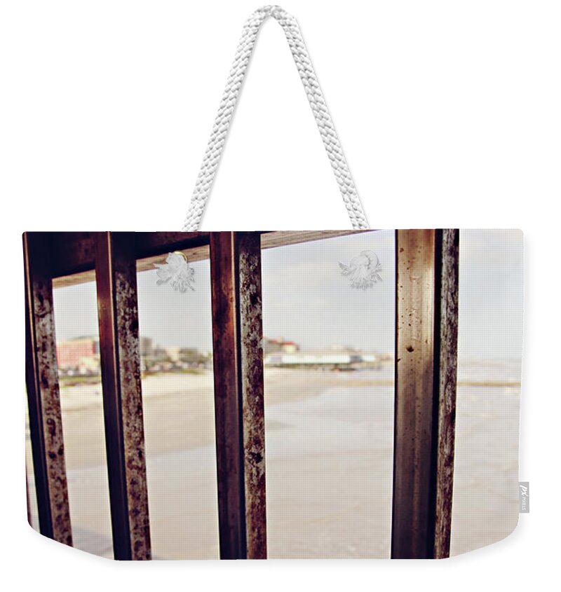 Alone Weekender Tote Bag featuring the photograph By the Sea by Trish Mistric