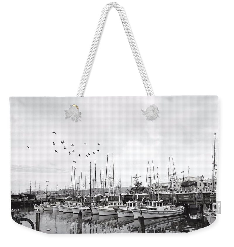 Warf Weekender Tote Bag featuring the photograph By the Warf by Megan Ford-Miller