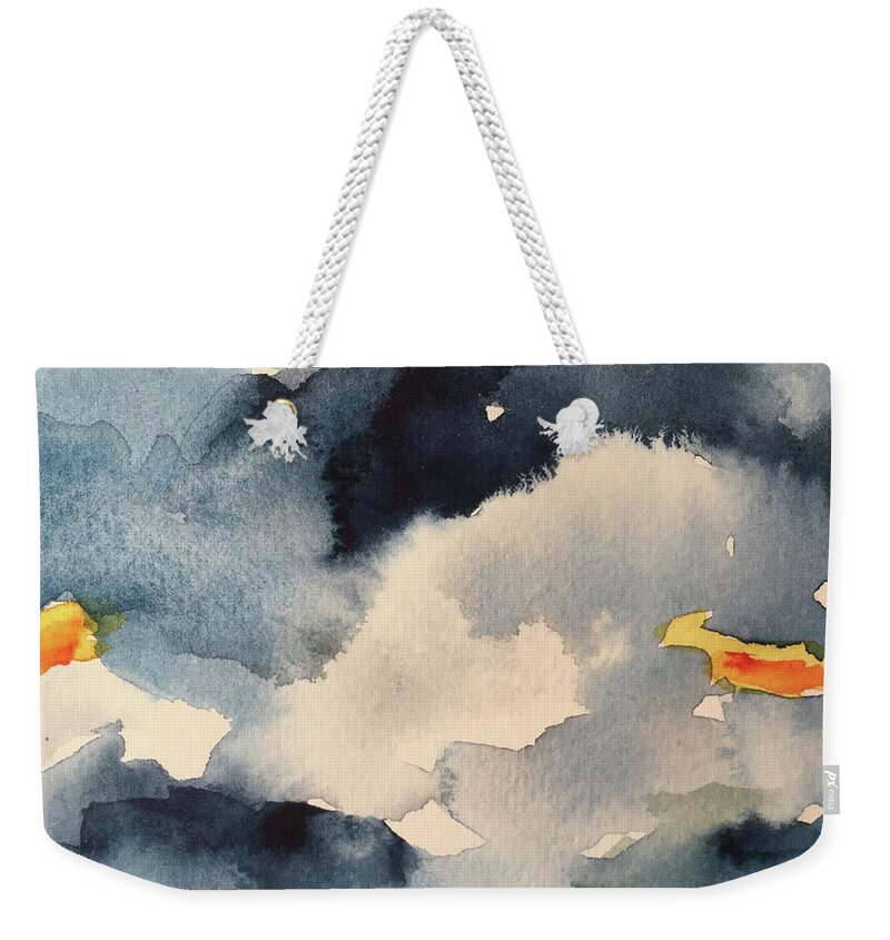 Storm Weekender Tote Bag featuring the painting Bye Bye by Bonny Butler