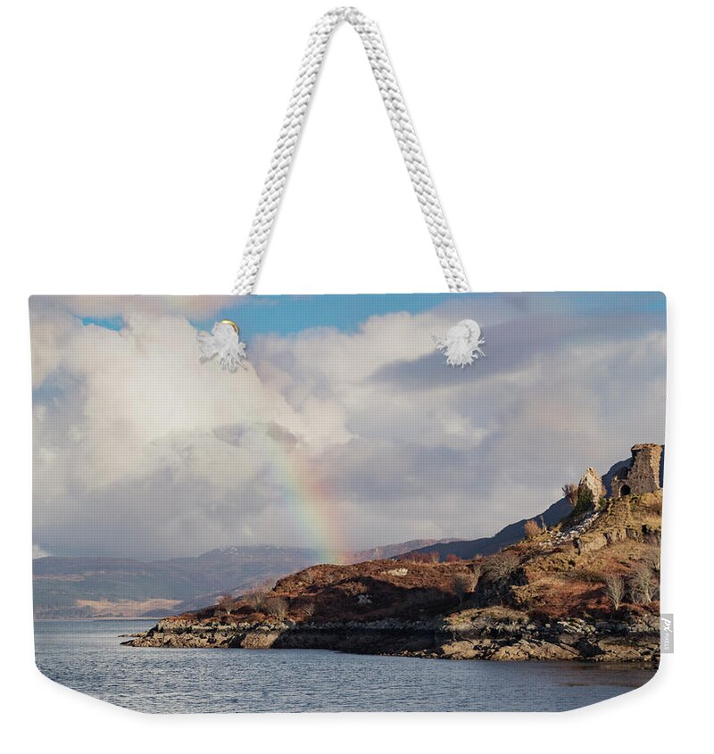 Castle Moil Weekender Tote Bag featuring the photograph Caisteal Maol by Holly Ross