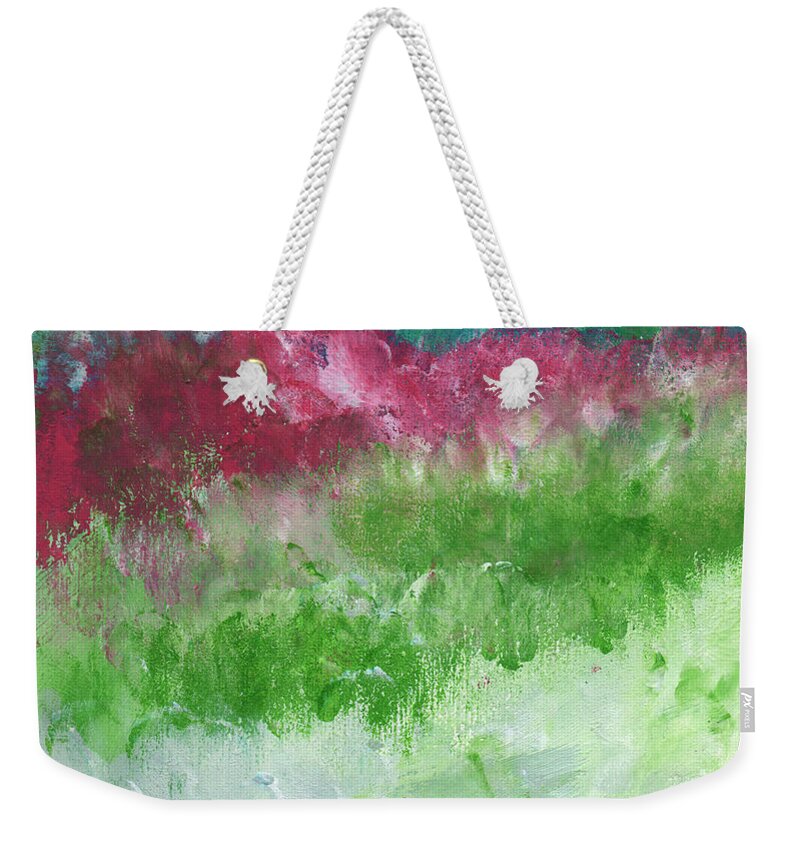 Landscape Weekender Tote Bag featuring the painting California Landscape- Expressionist Art by Linda Woods by Linda Woods