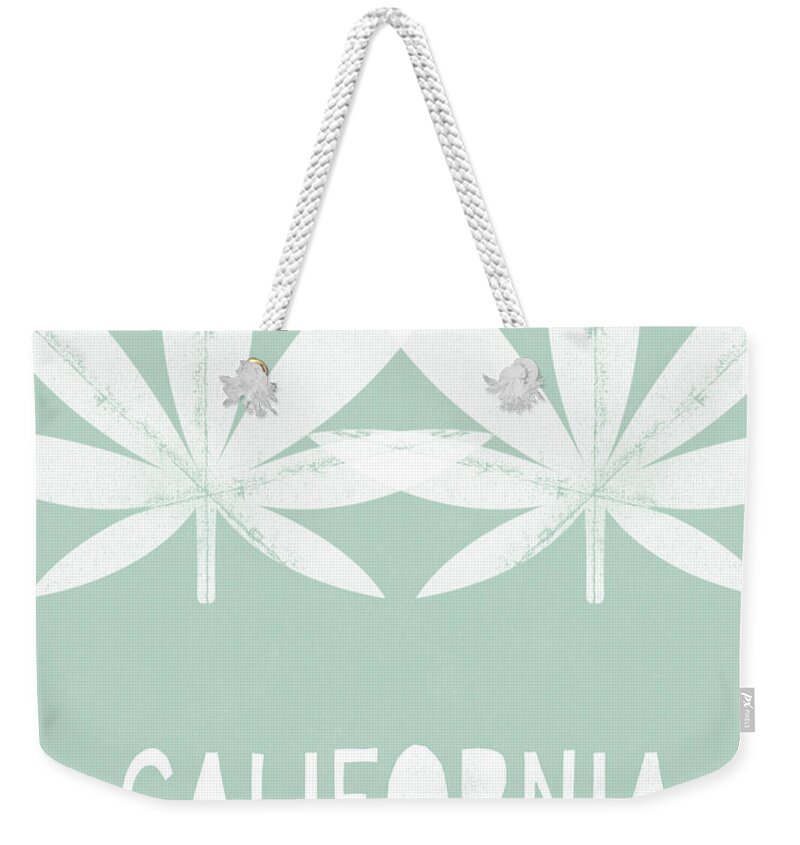 Cannabis Art Weekender Tote Bag featuring the mixed media California State Of Mind- Art by Linda Woods by Linda Woods