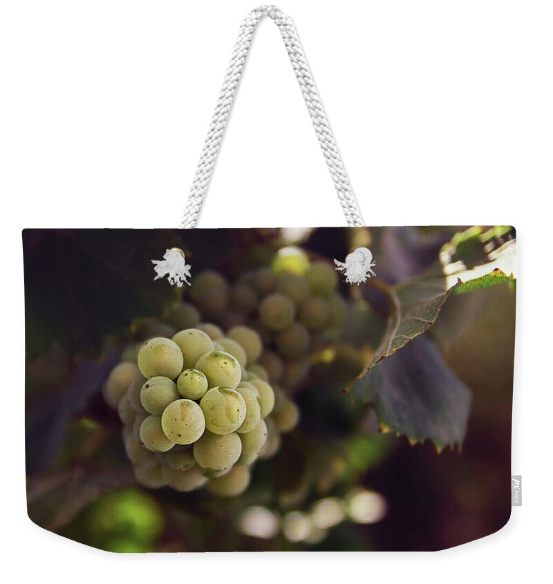Vineyard Weekender Tote Bag featuring the photograph California White by April Reppucci