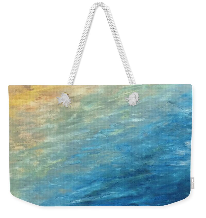 Blue Weekender Tote Bag featuring the painting Calipso by Norma Duch