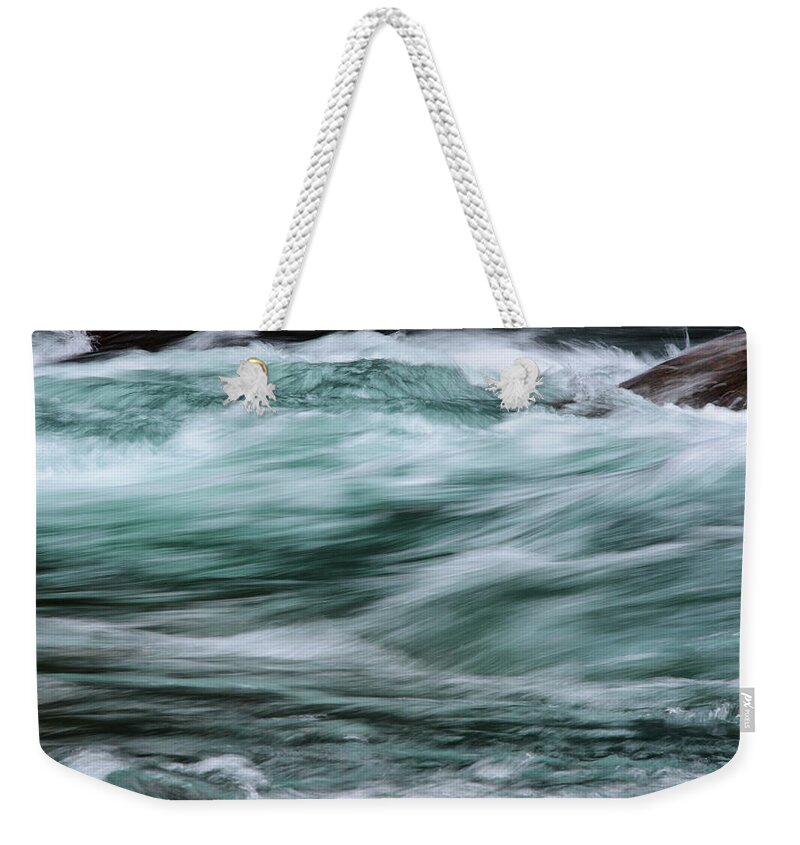 River Weekender Tote Bag featuring the photograph Call of the River by Whispering Peaks Photography