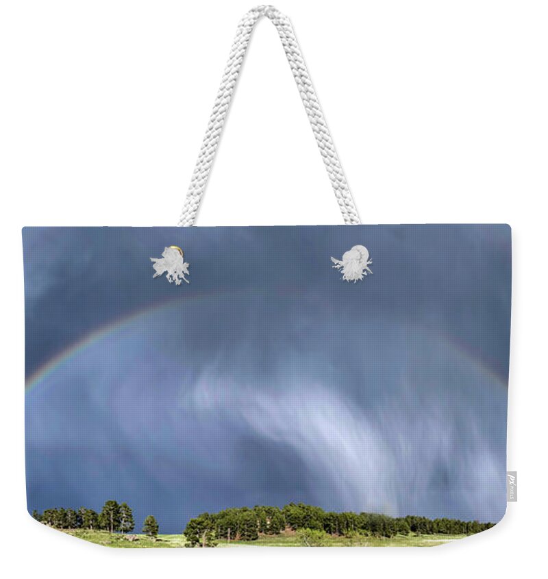 Blue Weekender Tote Bag featuring the photograph The Good in a Storm by Dawn Key