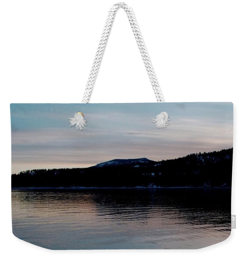 Lake Weekender Tote Bag featuring the photograph Calm Blue Lake by Troy Stapek