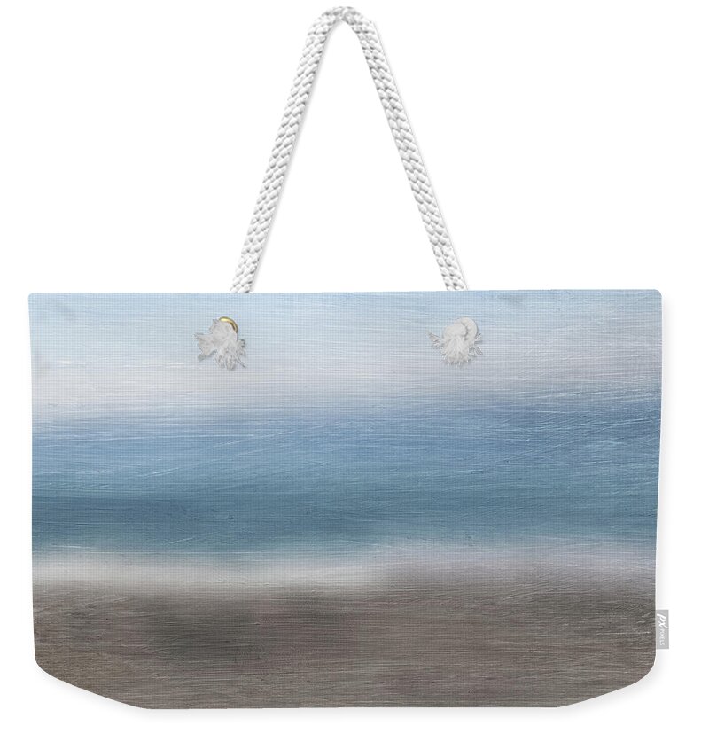 Beach Weekender Tote Bag featuring the mixed media Calm Coast 2- Art by Linda Woods by Linda Woods