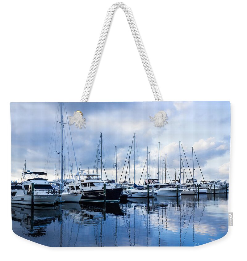 Manatee County Weekender Tote Bag featuring the photograph Calm Reflections by Liesl Walsh