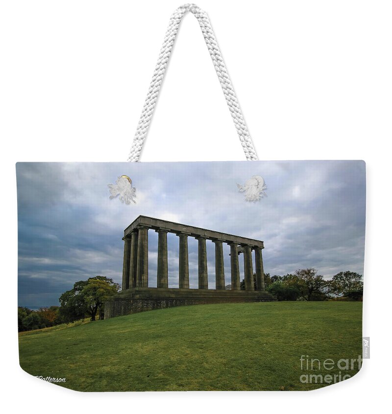 Calton Hill Weekender Tote Bag featuring the photograph Calton Hill and the National Monument of Scotland by Veronica Batterson