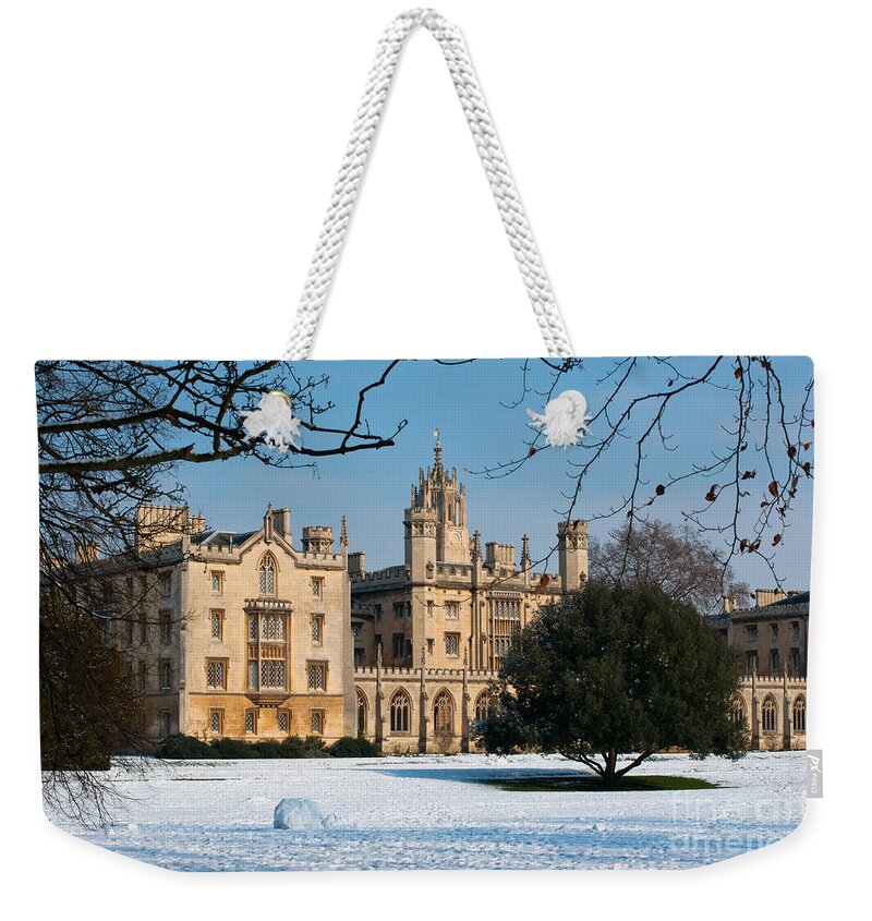 2012 Weekender Tote Bag featuring the photograph Cambridge Snowscape by Andrew Michael