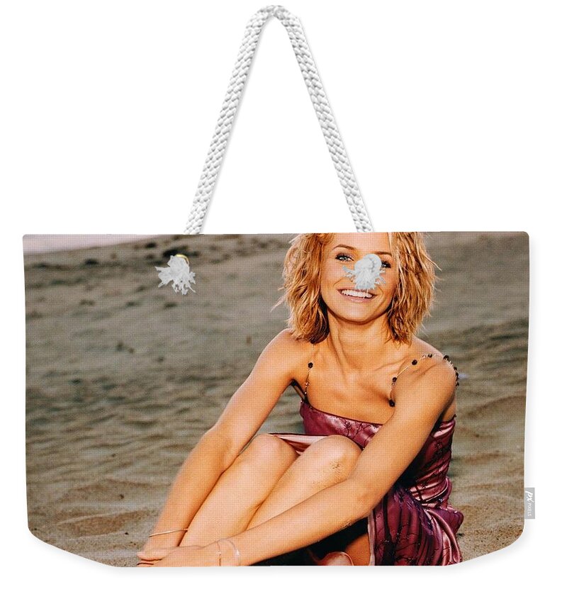 Cameron Diaz Weekender Tote Bag featuring the photograph Cameron Diaz by Jackie Russo