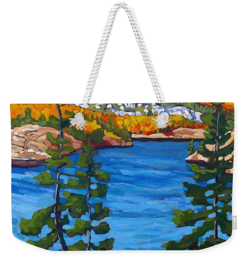 Campsite Weekender Tote Bag featuring the painting Campsite 77 by Phil Chadwick