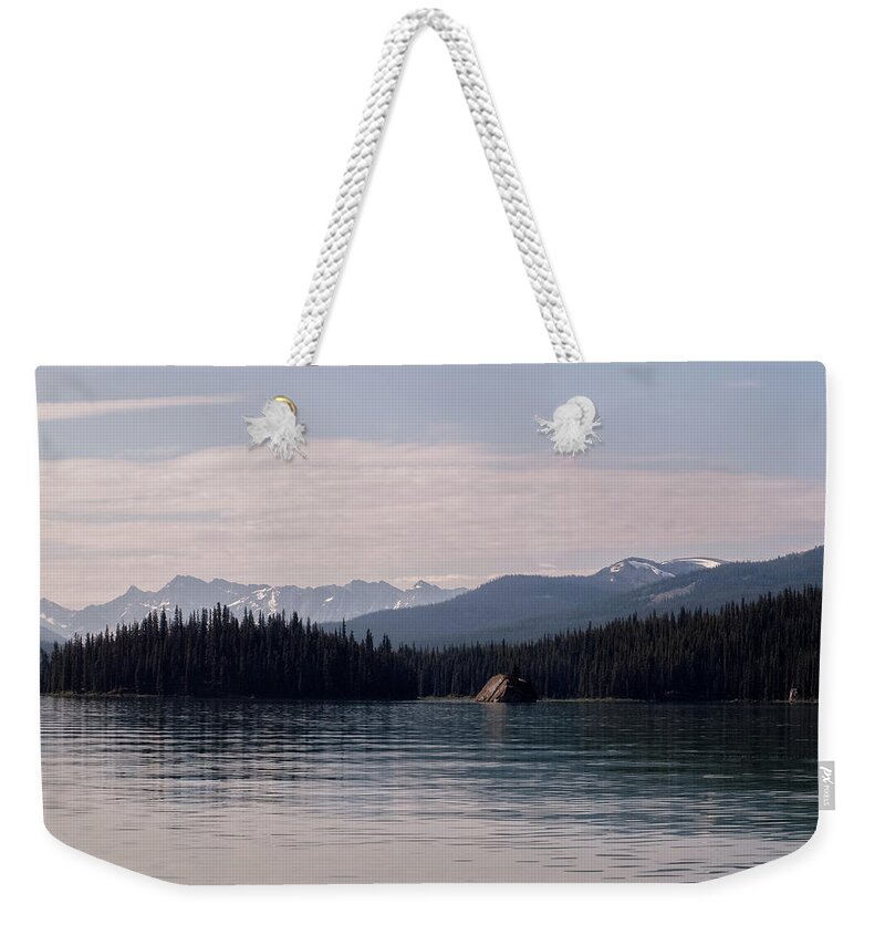 Maligne Weekender Tote Bag featuring the photograph Canadian Glacial Lake by Catherine Reading