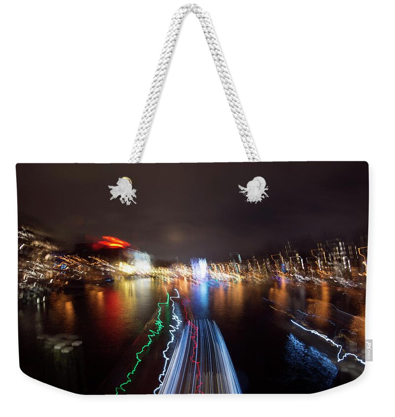 Travel Weekender Tote Bag featuring the photograph Canal Streaking Abstract by Matt Swinden