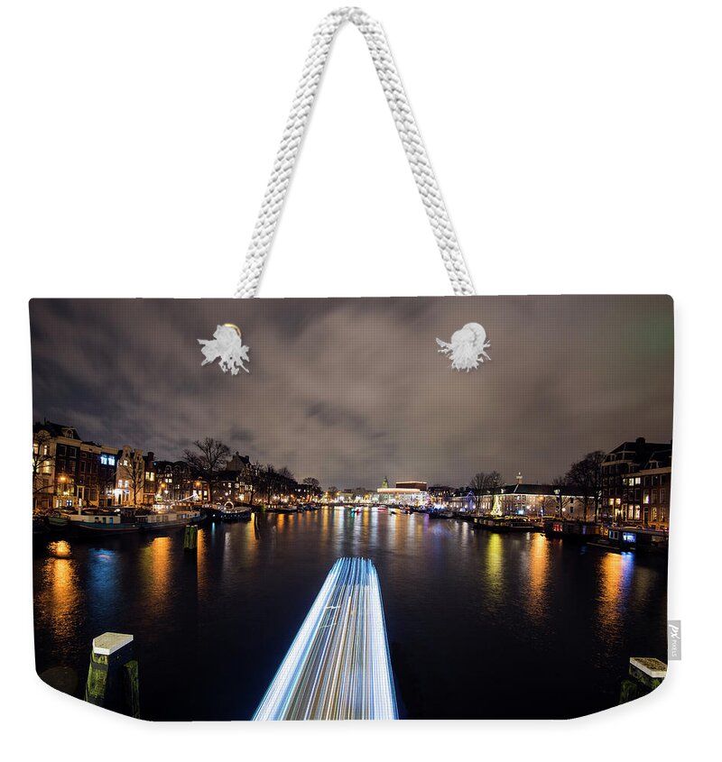 Travel Weekender Tote Bag featuring the photograph Canal Streaking I by Matt Swinden