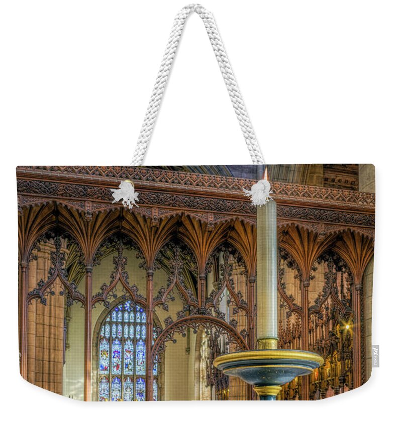Prayer Weekender Tote Bag featuring the photograph Candle Of Prayer by Ian Mitchell