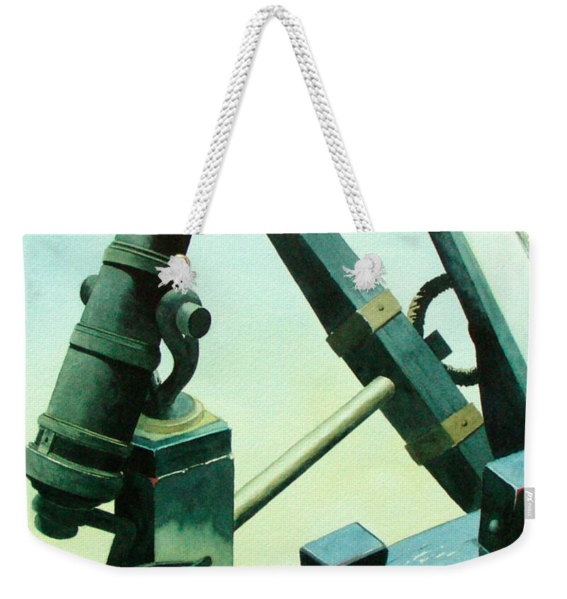 Guns Weekender Tote Bag featuring the painting Cannon and Anchor by Jim Gerkin
