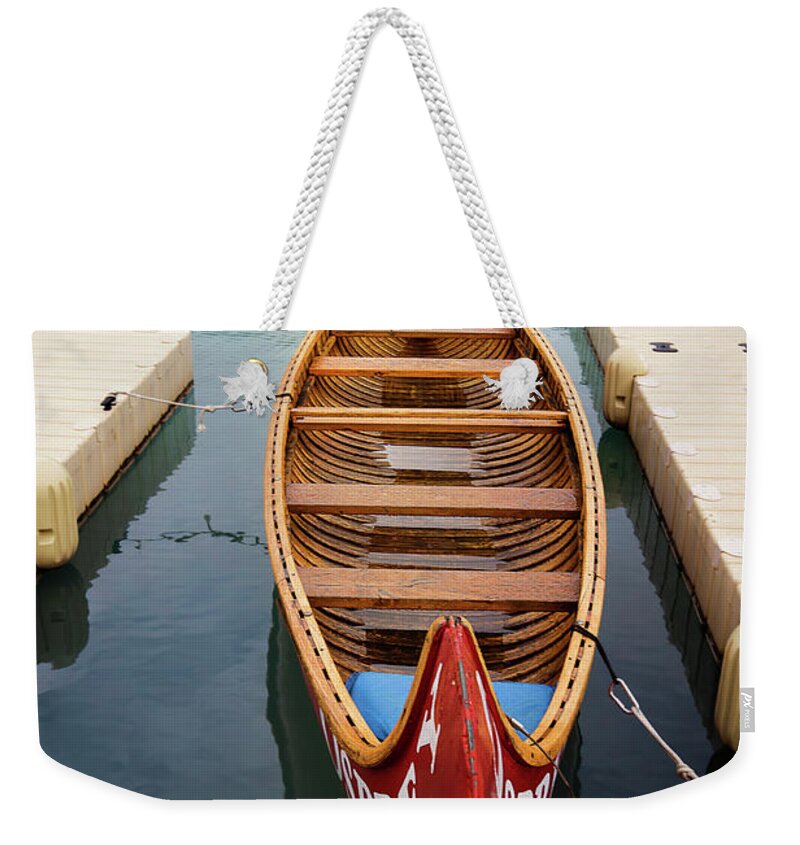 Canoe Weekender Tote Bag featuring the photograph Canoe by Deborah Penland