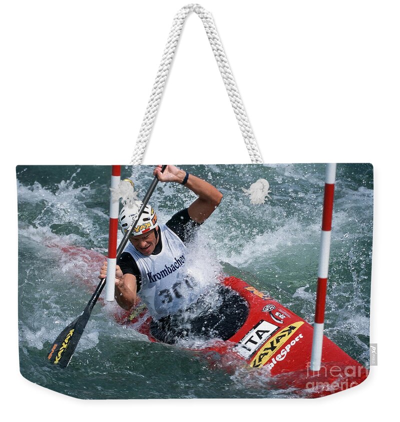 Sports Weekender Tote Bag featuring the photograph Canoe Slalom 1 by Rudi Prott