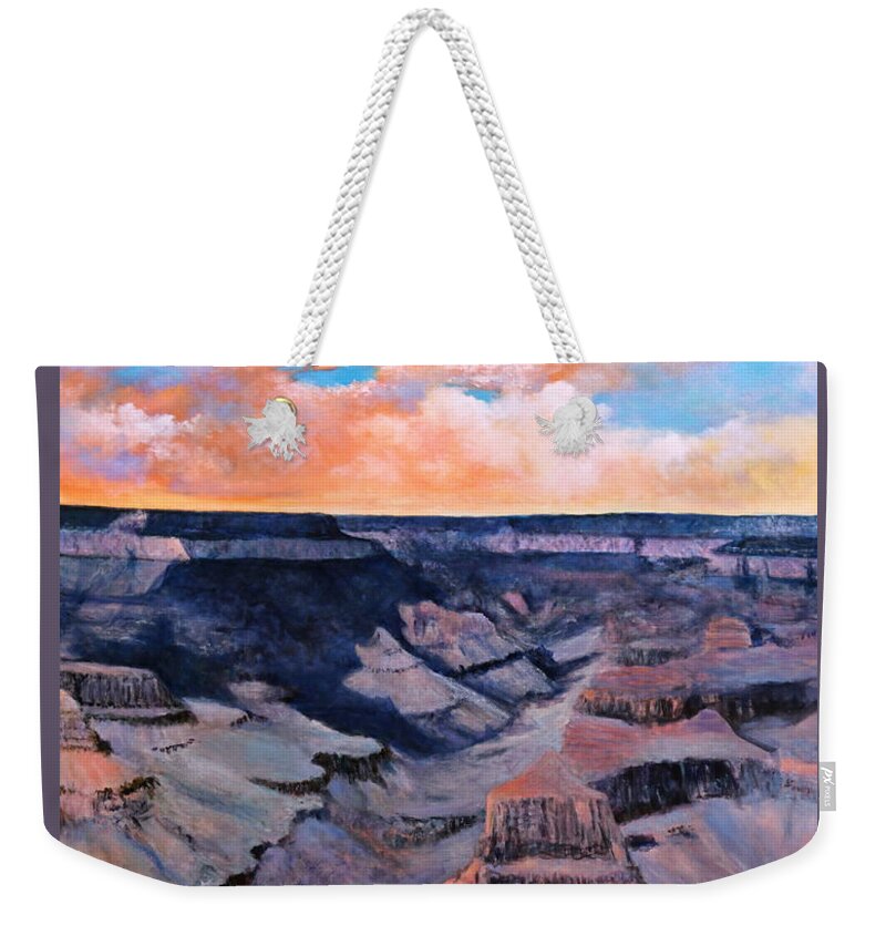 Grand Weekender Tote Bag featuring the painting Canyon Corridor 2 by M Diane Bonaparte