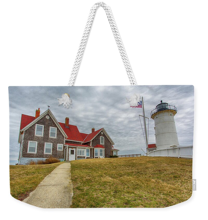 Cape Cod Weekender Tote Bag featuring the photograph Cape Cod Lighthouse by Dillon Kalkhurst