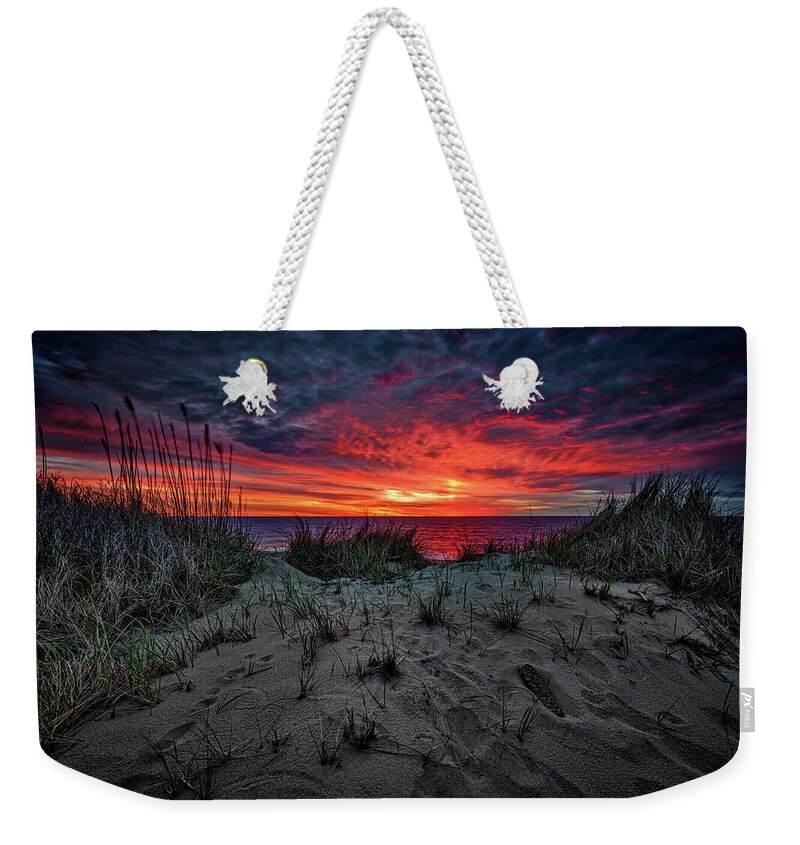 Cape Cod Weekender Tote Bag featuring the photograph Cape Cod Sunrise by Rick Berk