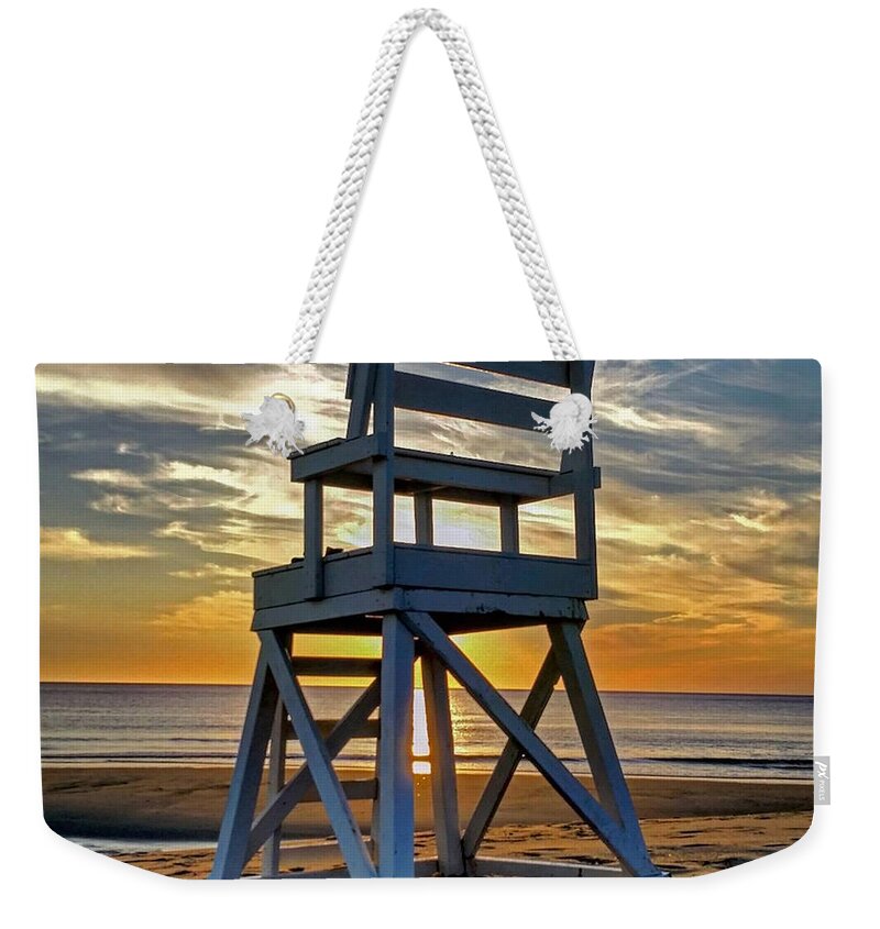 Head Of The Meadow Beach Weekender Tote Bag featuring the photograph Cape Cod Sunrise by Suzanne Stout