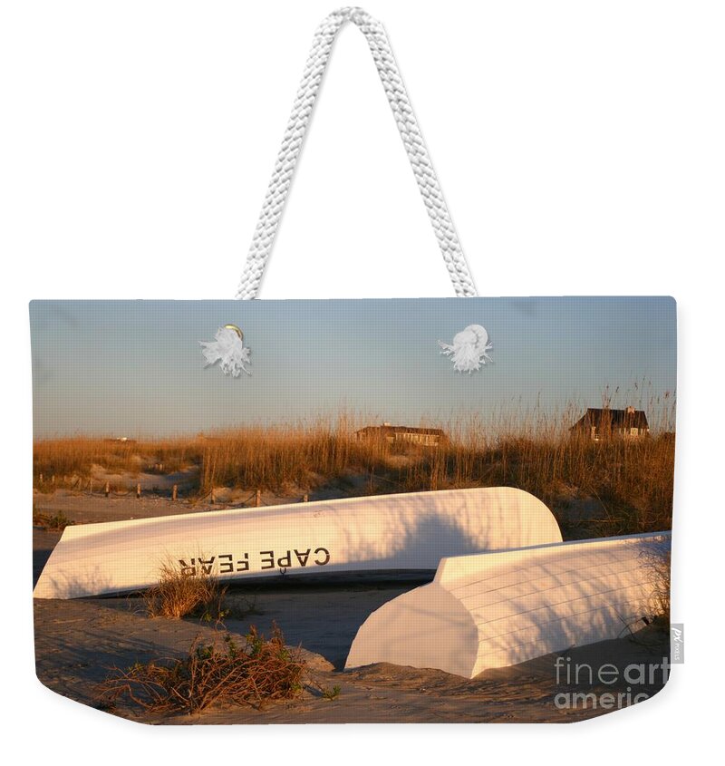 Boats Weekender Tote Bag featuring the photograph Cape Fear Boats by Nadine Rippelmeyer