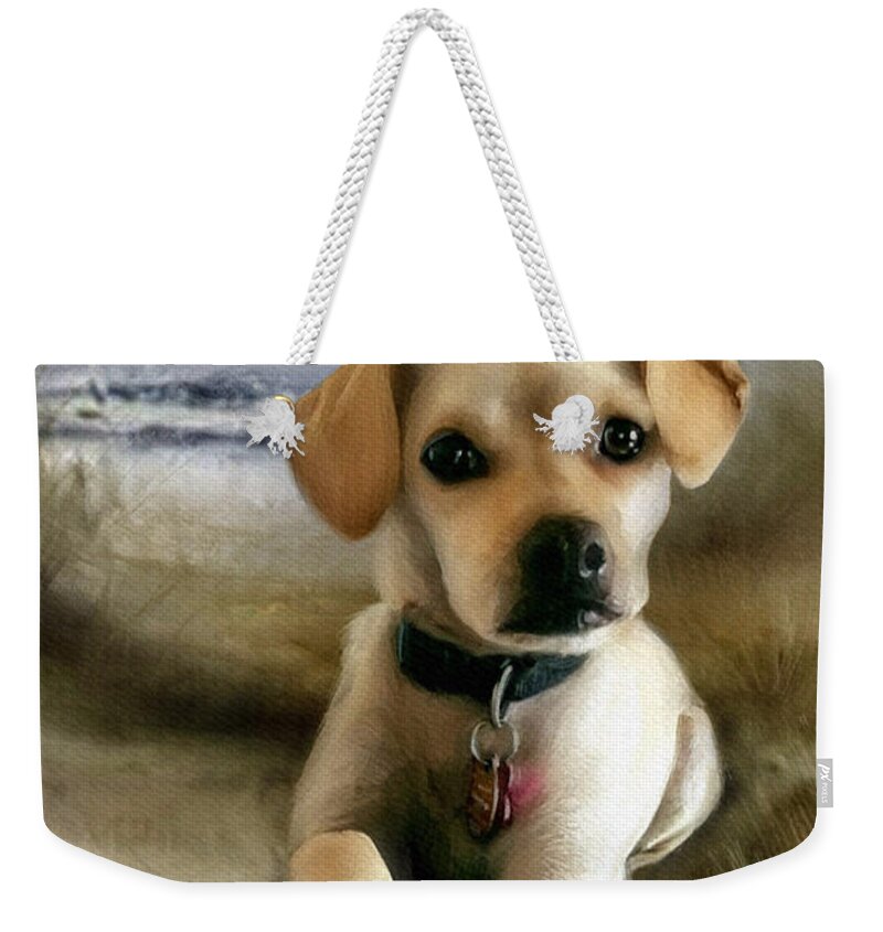 Whippets Weekender Tote Bag featuring the mixed media Cape Jada... by Mark Tonelli