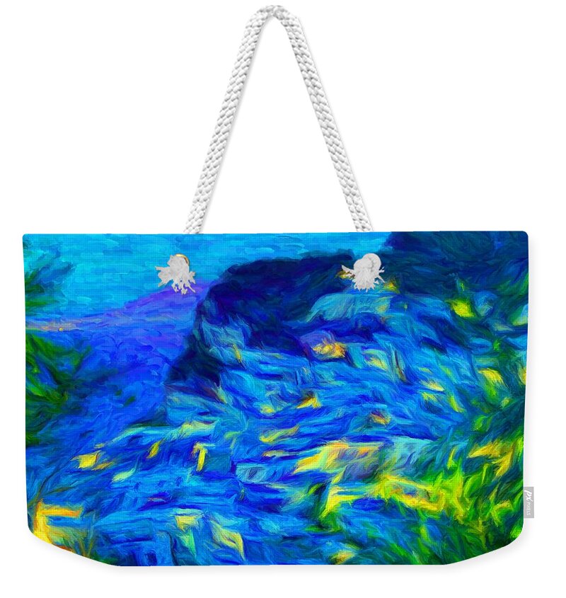 Capri Weekender Tote Bag featuring the digital art Capri 1 by Caito Junqueira