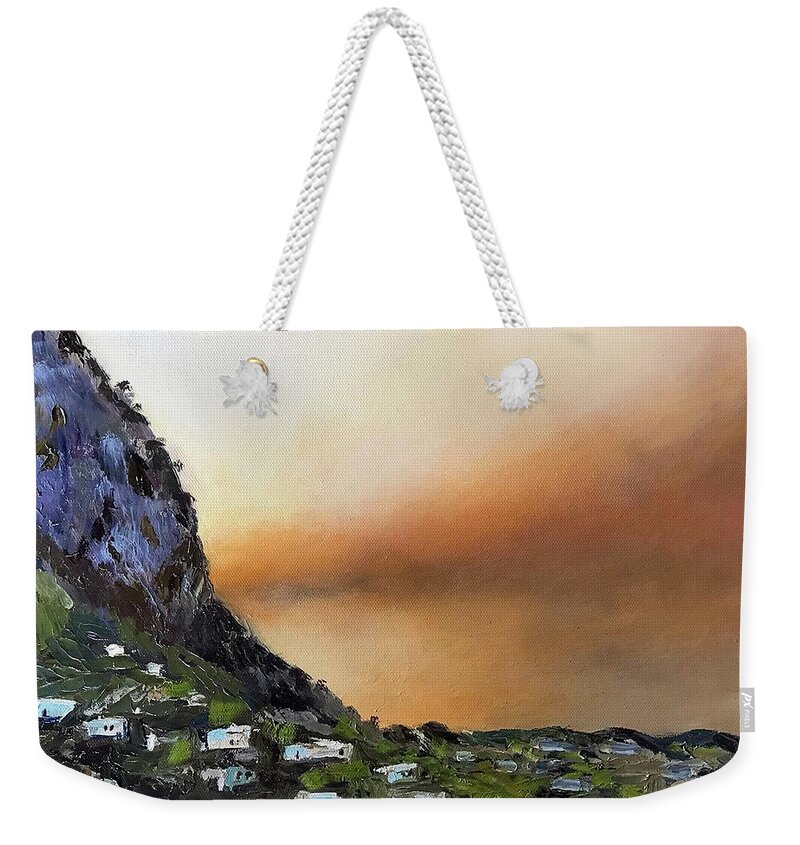  Weekender Tote Bag featuring the painting Capri Sun by Josef Kelly