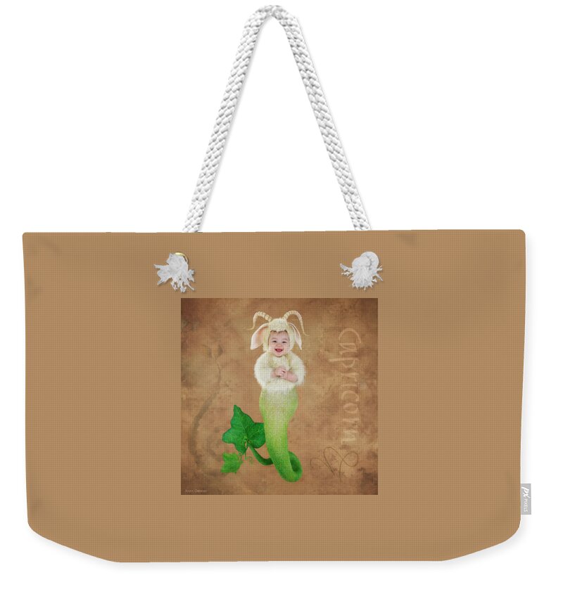 Zodiac Weekender Tote Bag featuring the photograph Capricorn by Anne Geddes