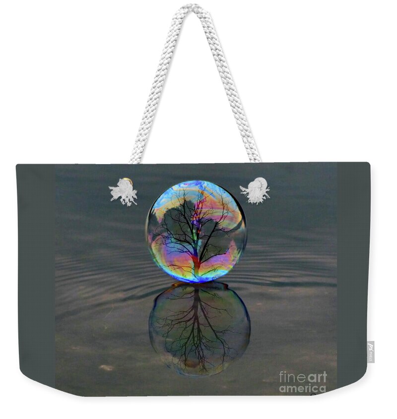 Bubble Weekender Tote Bag featuring the photograph Captured by September Stone