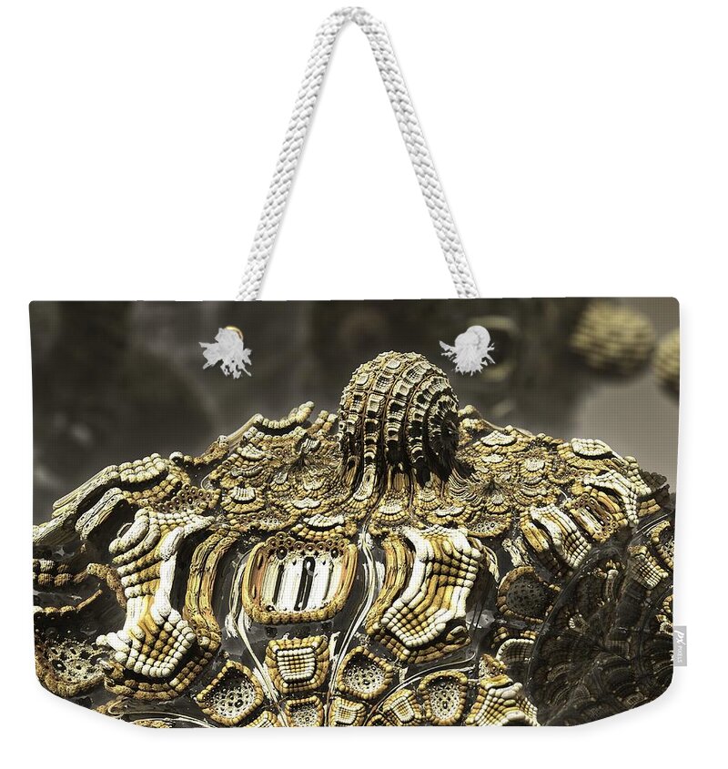 Fractal Weekender Tote Bag featuring the digital art Carbuncle by Jon Munson II
